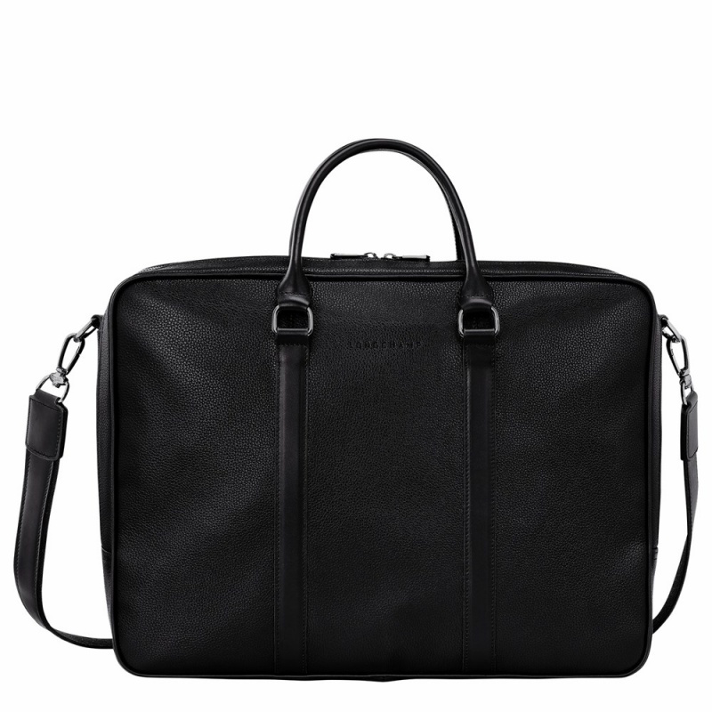 Black Longchamp Le Foulonne L Women's Briefcase Bags